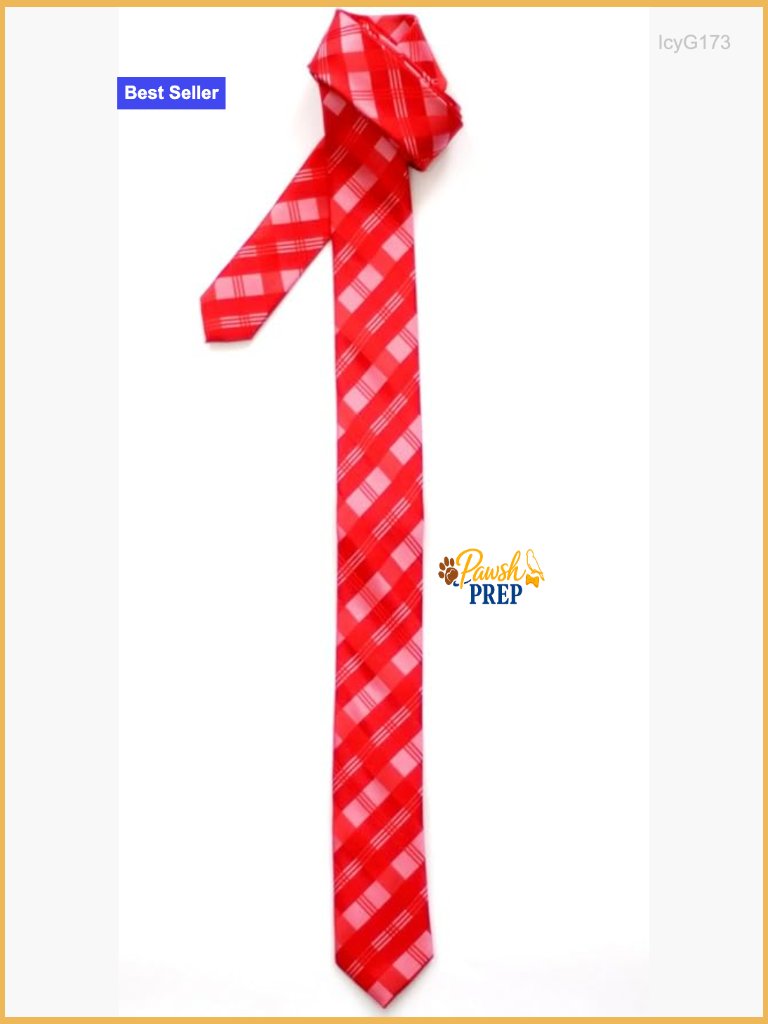 Skinny Slim Tie 100% Polyester Microfiber Plaid Check Pattern Necktie